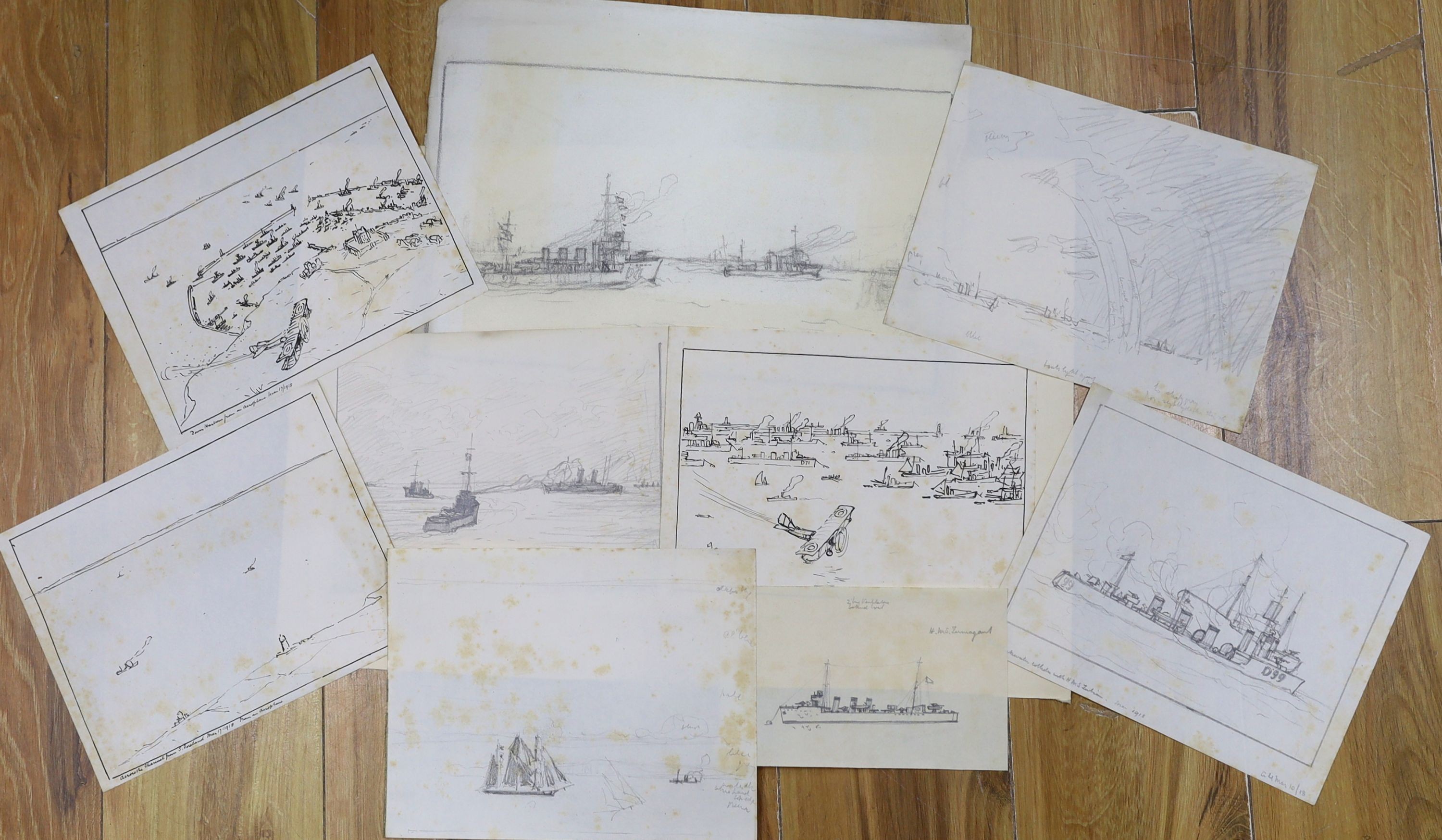 Nelson Dawson (1859-1941) original wartime drawings